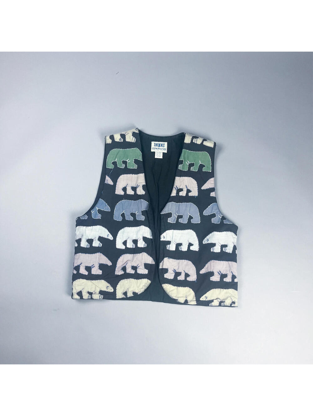 Vintage Soho Compagnie Vest with Multicolour Polar Bear Patches